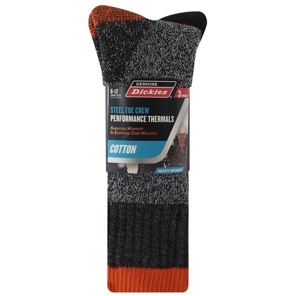 9 Pairs of Genuine Dickies Steel Toe Crew Performance Thermal Socks 3 packs NEW - Picture 14 of 16